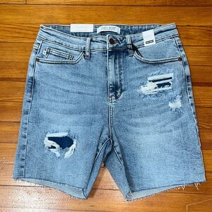 Judy Blue High Waist Distressed Denim Shorts